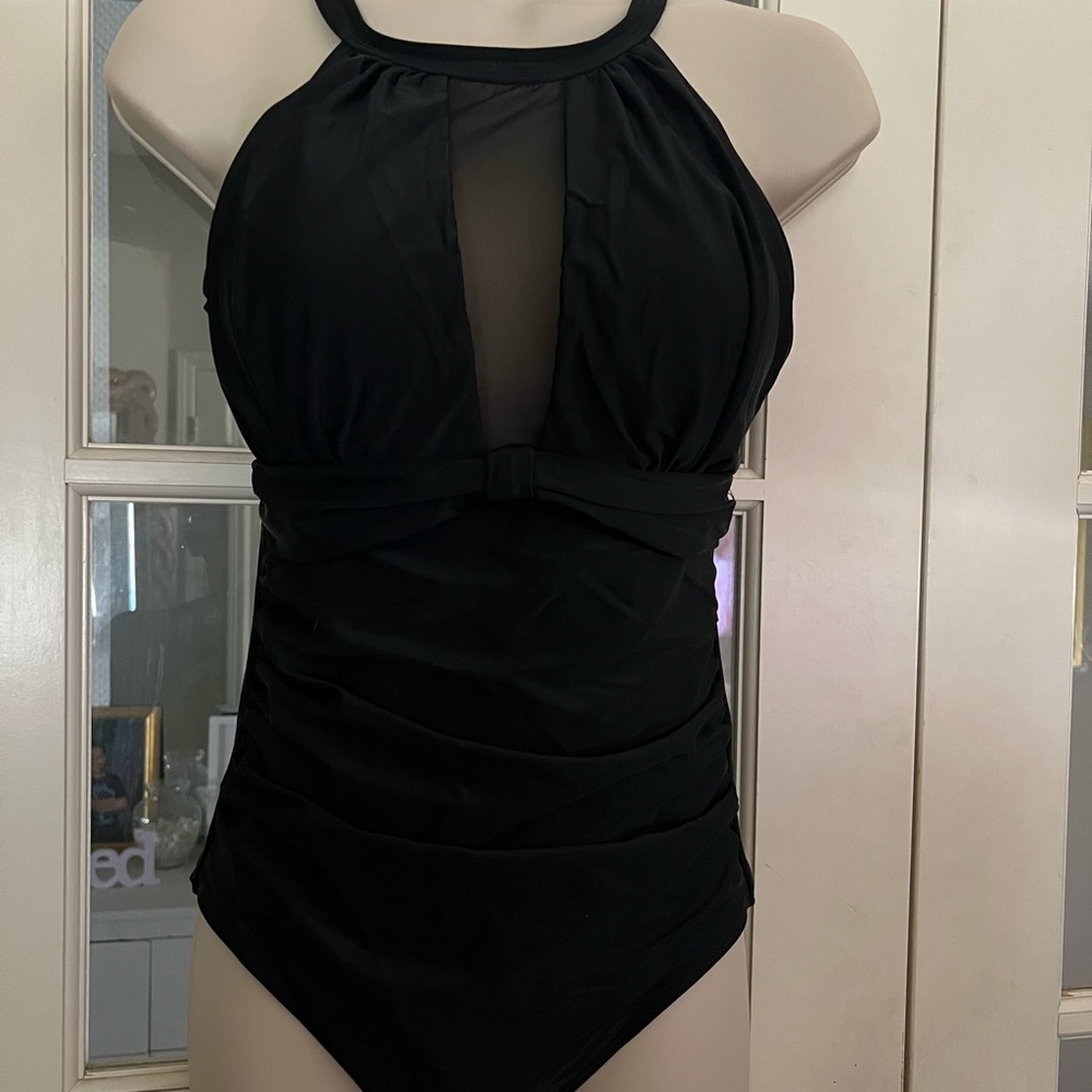 Tempt Me ruched one piece swimsuit. XS